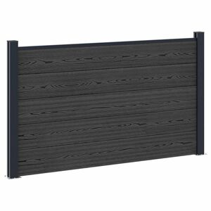 vidaXL Fence Set 180 x 105 cm WPC and Aluminium Black
