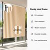 vidaXL Outdoor Roller Blind Orange and White 200x270 cm Fabric&Steel