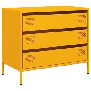 vidaXL Sideboard&nbsp;Mustard Yellow 68x39x58.5 cm Cold-rolled Steel