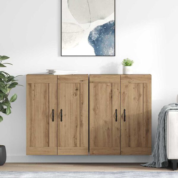 vidaXL Wall-mounted Cabinet 2 pcs Artisan Oak 69.5 x 34 x 90 cm