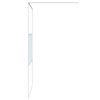 vidaXL Walk-in Shower Wall White 115x195 cm Clear ESG Glass