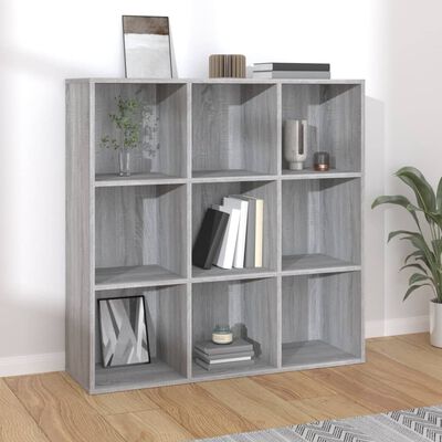 vidaXL Book Cabinet Grey Sonoma 98x29x97.5 cm