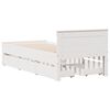 vidaXL Bed Frame without Mattress with Headboard White 75x190 cm Small Single Solid Wood Pine