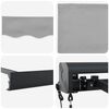 vidaXL Retractable Awning Manual Light grey 500 x 300 cm Fabric, Metal