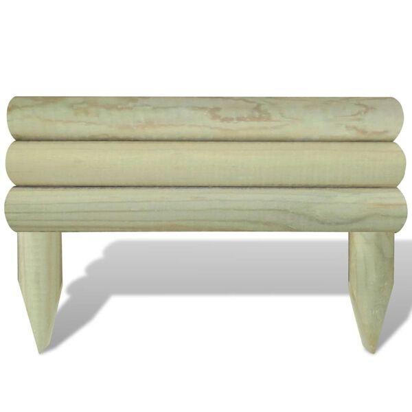 vidaXL Lawn Log Panels 6 pcs Pinewood 60 cm