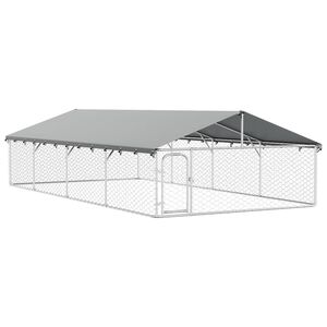 vidaXL Outdoor Dog Kennel with Roof 600x300x150 cm