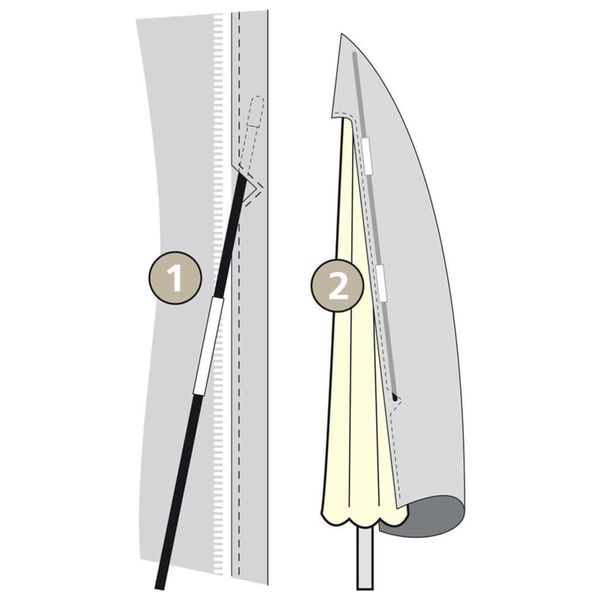 Eurotrail Umbrella Cover 260x60 cm Grey