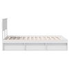 vidaXL Bed Frame with Headboard White 120 x 190 cm Solid Pine Wood