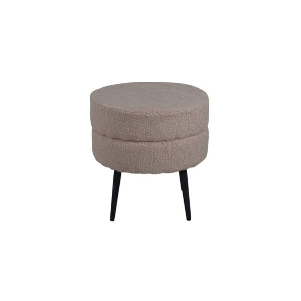Venture Home Pouffe Pot 40x40x40 cm Teddy Beige and Black