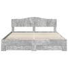 vidaXL Bed Frame Concrete Grey 200 x 200 cm Engineered Wood