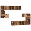 vidaXL TV Units Wall-mounted 4 pcs Old Wood Engineered wood