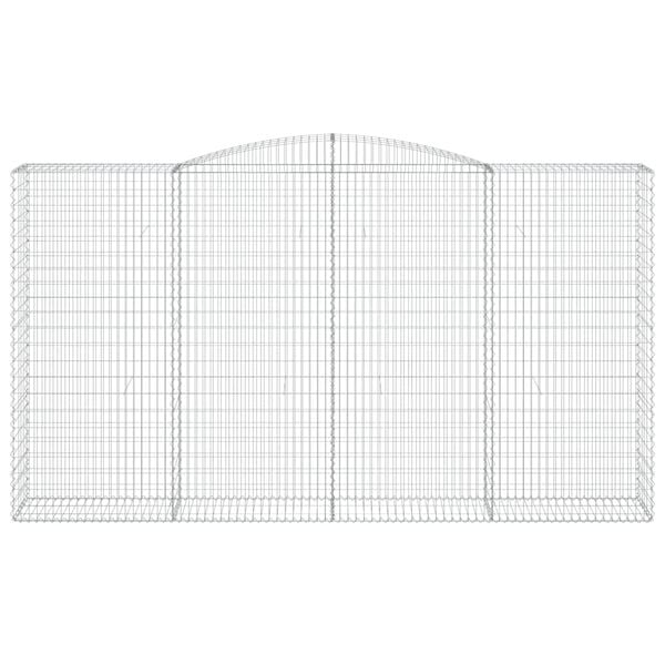 vidaXL Arched Gabion Baskets 3 pcs 400x50x220/240 cm Galvanised Iron