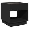 vidaXL Coffee Table with Infinity LED Black 50x50x50 cm