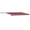 vidaXL Electric Retractable Awning Burgundy and White 4 x 3 m