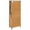 vidaXL Highboard Old Wood 69.5 x 34 x 180 cm Engineered Wood