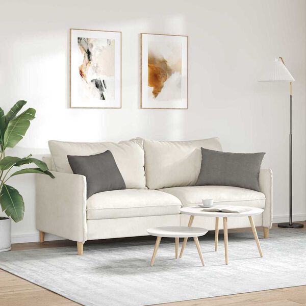 vidaXL Sofa Pillows 2 pcs Light Grey 60 x 40 cm Corduroy Fabric