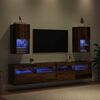 vidaXL Wall-mounted TV Cabinets 2 pcs Old Wood 30.5 x 30 x 60 cm