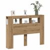 vidaXL LED Headboard Artisan Oak 140x18.5x103.5 cm Engineered Wood