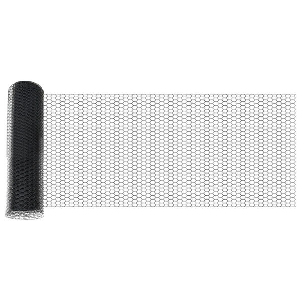vidaXL Hexagon Fence Grey 0.6 x 25 m Steel