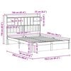 vidaXL Bookcase Bed Frame 2 pcs Wax Brown 200 x 150 cm Solid Pine Wood