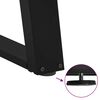 vidaXL Dining Table Legs U-Shaped 2 pcs Black 60x(72-73) cm Steel