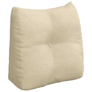 vidaXL Back Pillow Cream 45 x 24 x 50 cm Fabric
