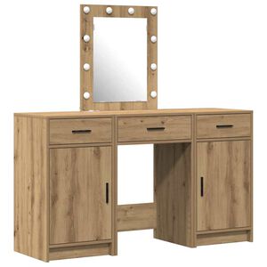 vidaXL Dressing Table with Door Brown 50 x 41 x 135 cm Engineered Wood