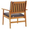 vidaXL Garden Chair with Cushion 2 pcs Anthracite Solid Acacia Wood
