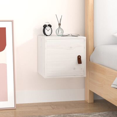 vidaXL Wall Cabinet White 31.5x30x30 cm Solid Wood Pine