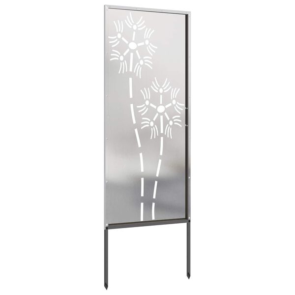 vidaXL Garden Privacy Screen Silver 50 x 140 cm Stainless steel