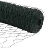 vidaXL Hexagon Fence Green 0.6 x 25 m Steel