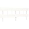 vidaXL Senior Bed without Mattress White Super King Size Solid Wood