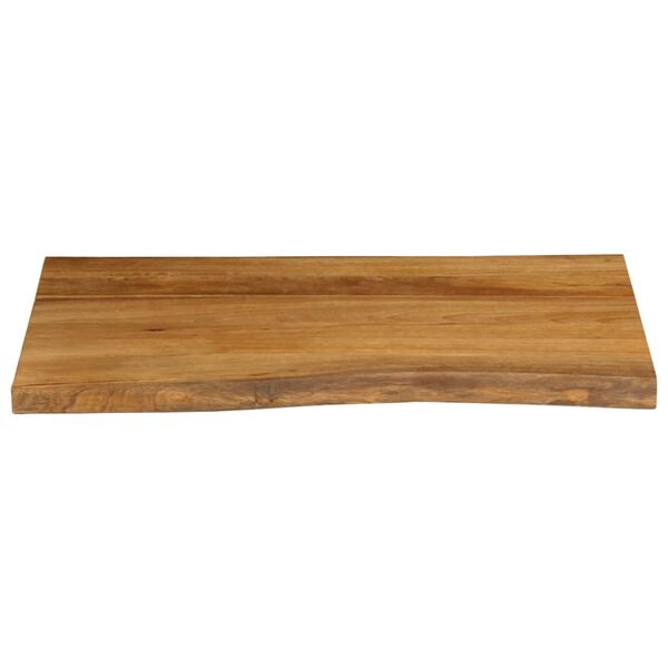 vidaXL Table Top 80x60x3.8 cm Live Edge Solid Wood Mango