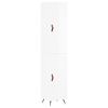 vidaXL Highboard High Gloss White 34.5x34x180 cm Engineered Wood