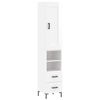 vidaXL Highboard High Gloss White 34,5x34x180 cm Engineered Wood