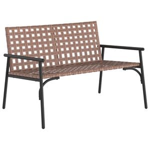vidaXL Garden Chair Brown 110.5 x 79 x 75.5 cm Poly Rattan