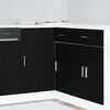 vidaXL Kitchen Corner Base Cabinet Black oak 86 x 46 x 81.5 cm