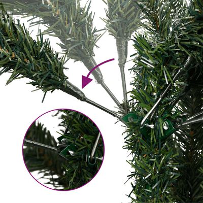 vidaXL Artificial Hinged Christmas Tree with Cones and Berries 210 cm