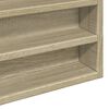 vidaXL Vitrine Cabinet Sonoma Oak 100x8.5x75 cm Engineered Wood
