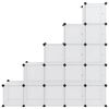 vidaXL Storage Cube Organiser with 15 Cubes and Doors Transparent PP