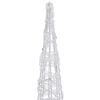 vidaXL Acrylic Decorative Pyramid LED Light Cone Cold White 90 cm