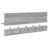 vidaXL Wall-Mounted Coat Rack with Shelf Grey Sonoma 90 x 15 x 36 cm