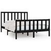 vidaXL Bed Frame without Mattress Black 120x200 cm Solid Wood