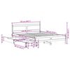 vidaXL Bed Frame without Mattress White 120x190 cm Small Double Solid Wood Pine