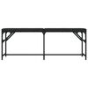 vidaXL Dining Bench Black 124x32x45 cm Steel and Faux Leather