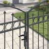 vidaXL Fence Gate with Lock Grey 401 x 250 cm Steel