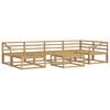 vidaXL Outdoor Sofa Set 7 pcs White Solid Acacia Wood