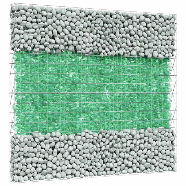 vidaXL Garden Stones Light Green 12 cm Glass