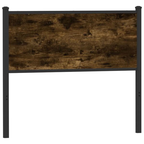 vidaXL Replace Headboard Smoked Oak 107 cm Engineered Wood and Steel