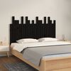 vidaXL Wall Headboard Black 140x3x80 cm Solid Wood Pine
